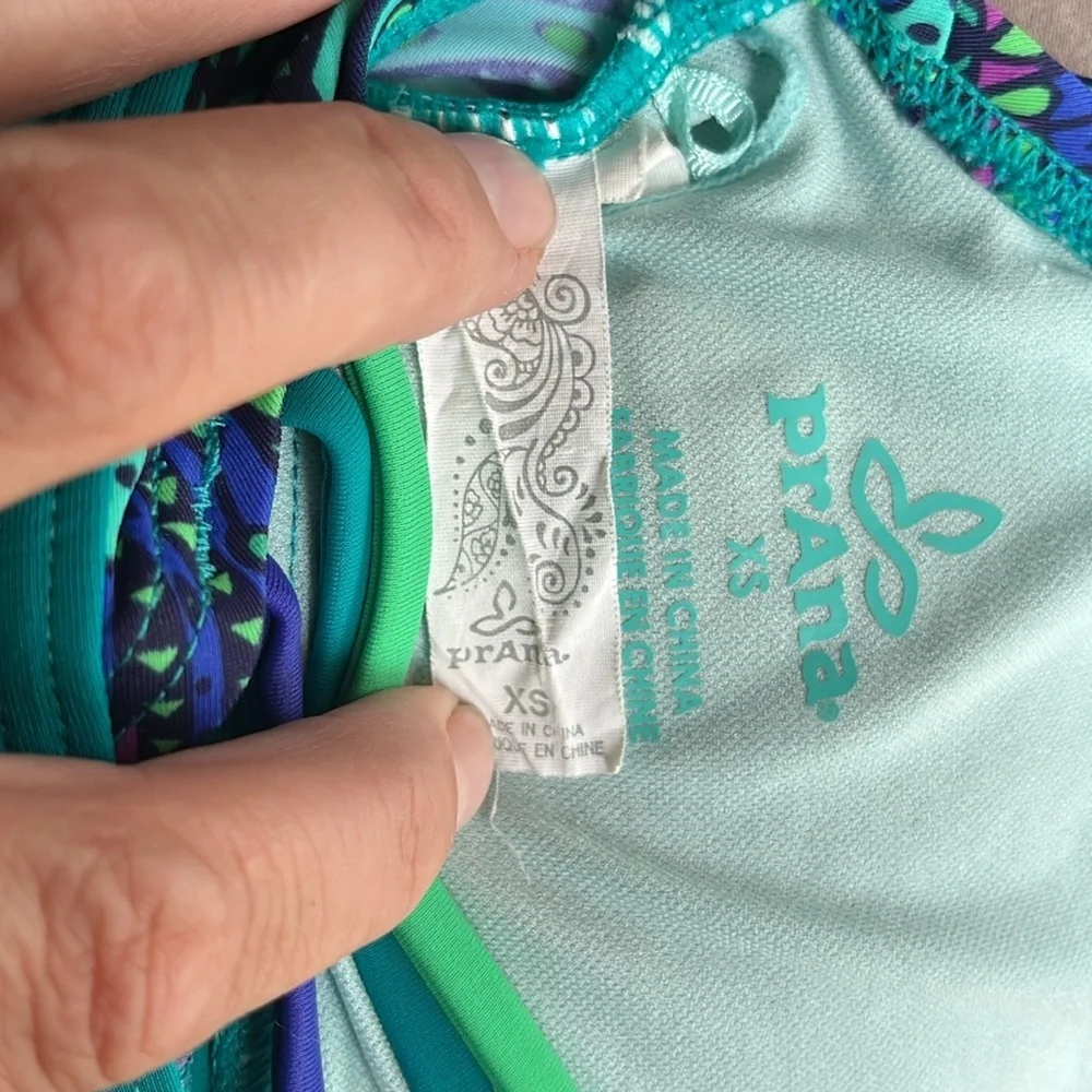 PrAna Swimwear in Blue and Purple Pattern Tankini Top, Women’s Sz XS - Picture 11 of 12